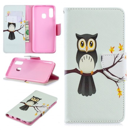 Housse Samsung Galaxy A40 Hibou Perché Sur La Branche Housse Samsung Galaxy A40 Hibou Perché Sur La Branche