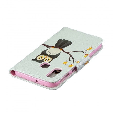 Housse Samsung Galaxy A40 Hibou Perché Sur La Branche Housse Samsung Galaxy A40 Hibou Perché Sur La Branche