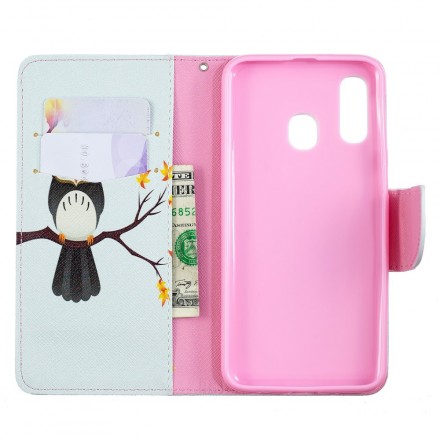 Housse Samsung Galaxy A40 Hibou Perché Sur La Branche Housse Samsung Galaxy A40 Hibou Perché Sur La Branche