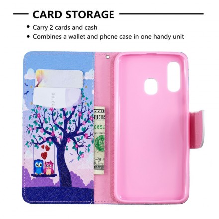 Housse Samsung Galaxy A40 Hiboux Sur La Balancoire Housse Samsung Galaxy A40 Hiboux Sur La Balancoire