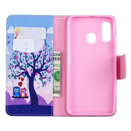 Housse Samsung Galaxy A40 Hiboux Sur La Balancoire Housse Samsung Galaxy A40 Hiboux Sur La Balancoire