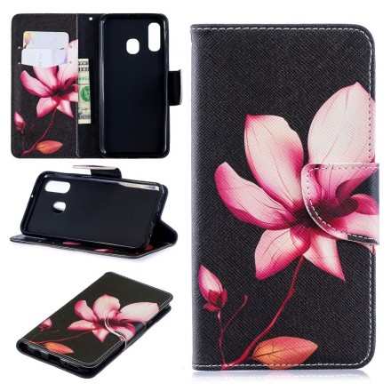 Housse Samsung Galaxy A40 Fleur Rose