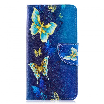 Housse Samsung Galaxy A40 Papillons Dorés Housse Samsung Galaxy A40 Papillons Dorés