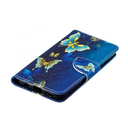 Housse Samsung Galaxy A40 Papillons Dorés Housse Samsung Galaxy A40 Papillons Dorés