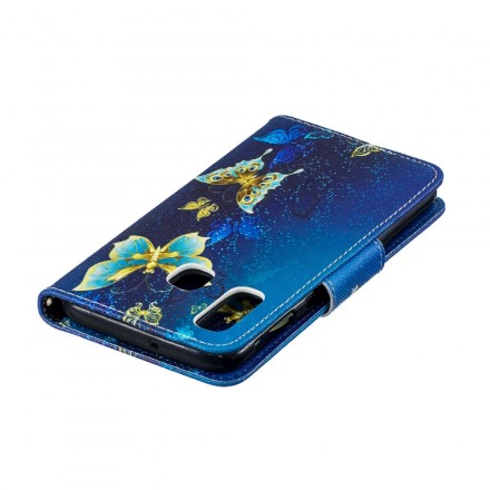Housse Samsung Galaxy A40 Papillons Dorés Housse Samsung Galaxy A40 Papillons Dorés