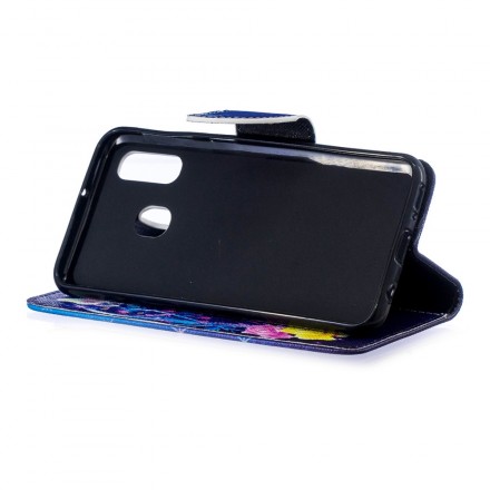 Housse Samsung Galaxy A40 Papillons colorés dans la Nuit Housse Samsung Galaxy A40 Papillons colorés dans la Nuit