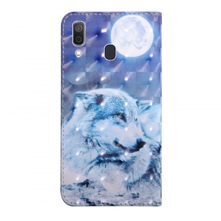 Housse Samsung Galaxy A40 Loup au Claire de Lune Housse Samsung Galaxy A40 Loup au Claire de Lune