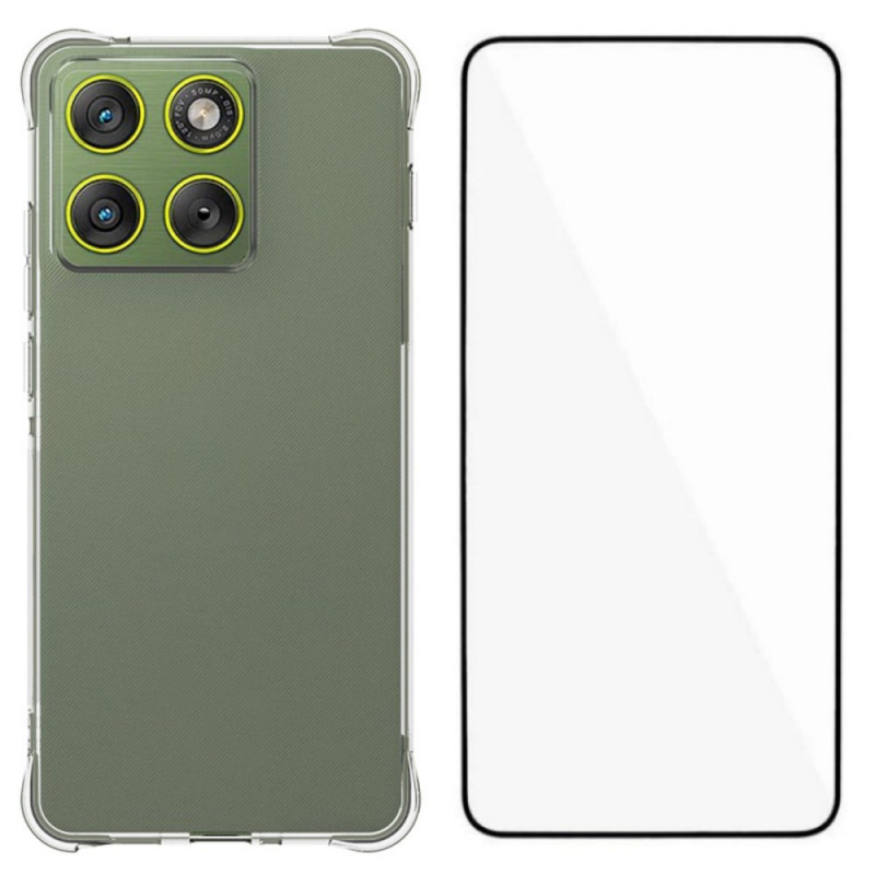 Coque Motorola Edge 70 5G Transparente Renforcée avec Protecteur Écran