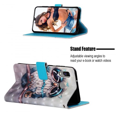 Housse Samsung Galaxy A40 Miss Hibou Housse Samsung Galaxy A40 Miss Hibou
