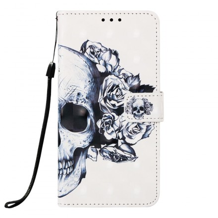 Housse Samsung Galaxy A40 Tête de Mort Fleurie Housse Samsung Galaxy A40 Tête de Mort Fleurie