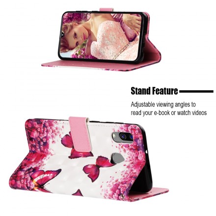 Housse Samsung Galaxy A40 Papillons Rouges Housse Samsung Galaxy A40 Papillons Rouges