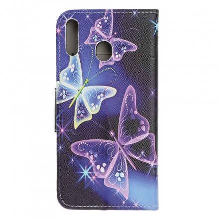 Housse Samsung Galaxy A40 Papillons et Fleurs