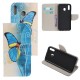 Housse Samsung Galaxy A40 Papillon Bleu et Jaune Housse Samsung Galaxy A40 Papillon Bleu et Jaune