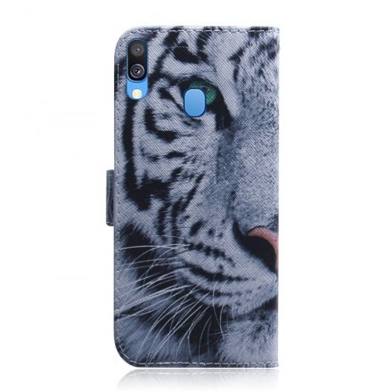 Housse Samsung Galaxy A40 Face de Tigre