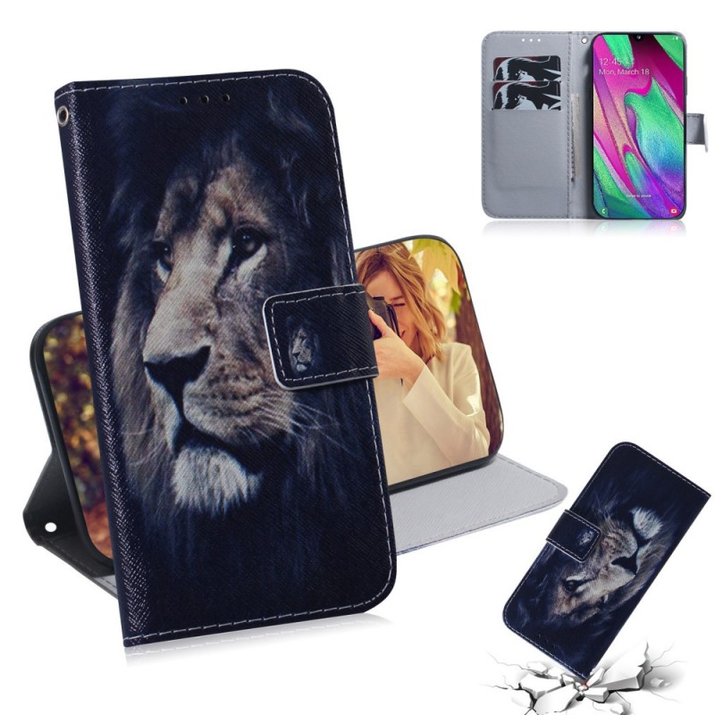 coque housse samsung galaxy a40 lion