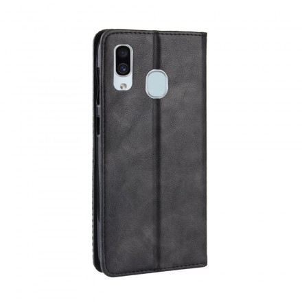 Flip Cover Samsung Galaxy A40 Effet Cuir Vintage Stylisé Flip Cover Samsung Galaxy A40 Effet Cuir Vintage Stylisé