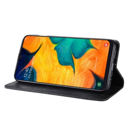 Flip Cover Samsung Galaxy A40 Effet Cuir Vintage Stylisé Flip Cover Samsung Galaxy A40 Effet Cuir Vintage Stylisé