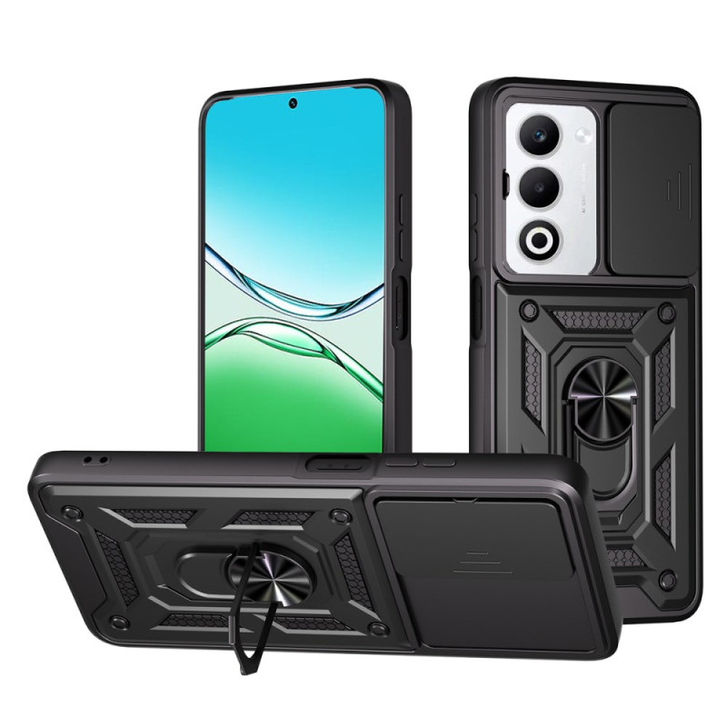 Coque Oppo A5 5G Support Rotatif et Protection Caméra Coulissante