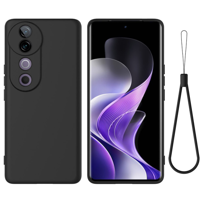 Coque Vivo V40 5G Silicone Liquide à Lanière