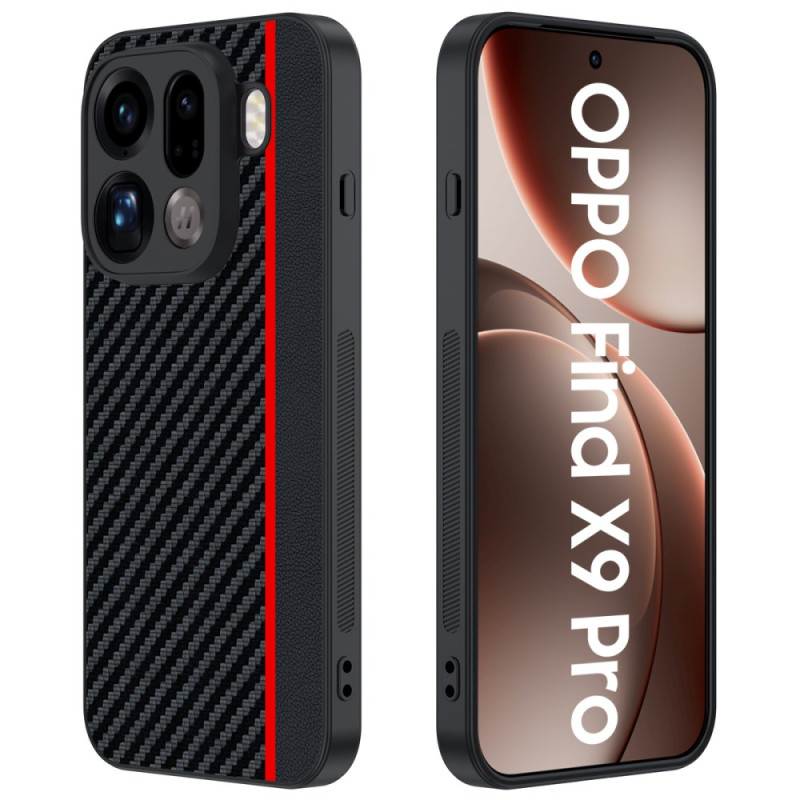 Coque Oppo Find X9 Pro 5G Rigide avec Texture Fibre de Carbone