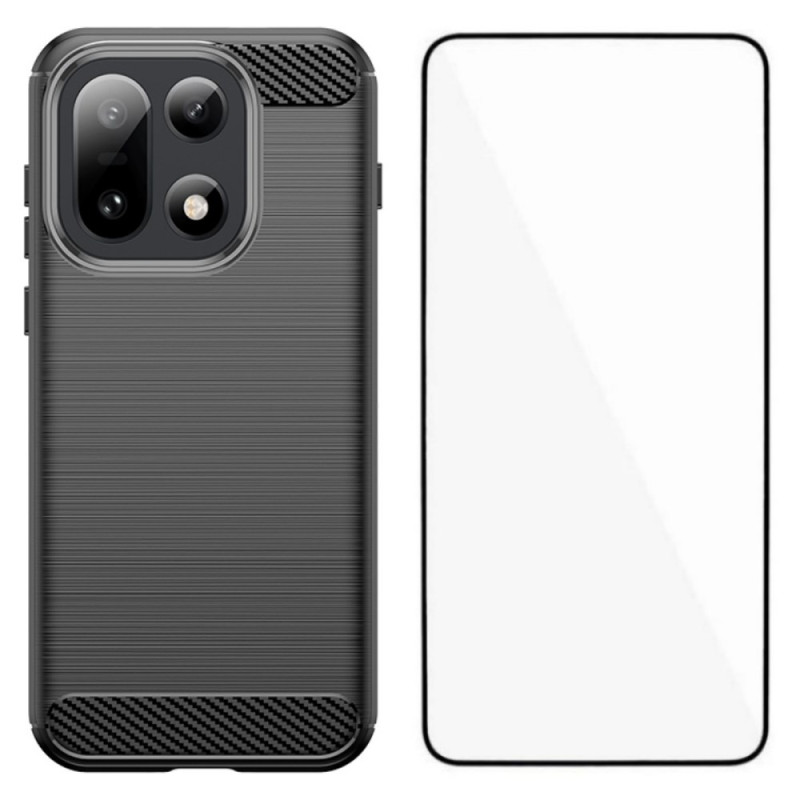 Coque OnePlus 15 Fibre Carbone Brossée avec Protecteur Écran