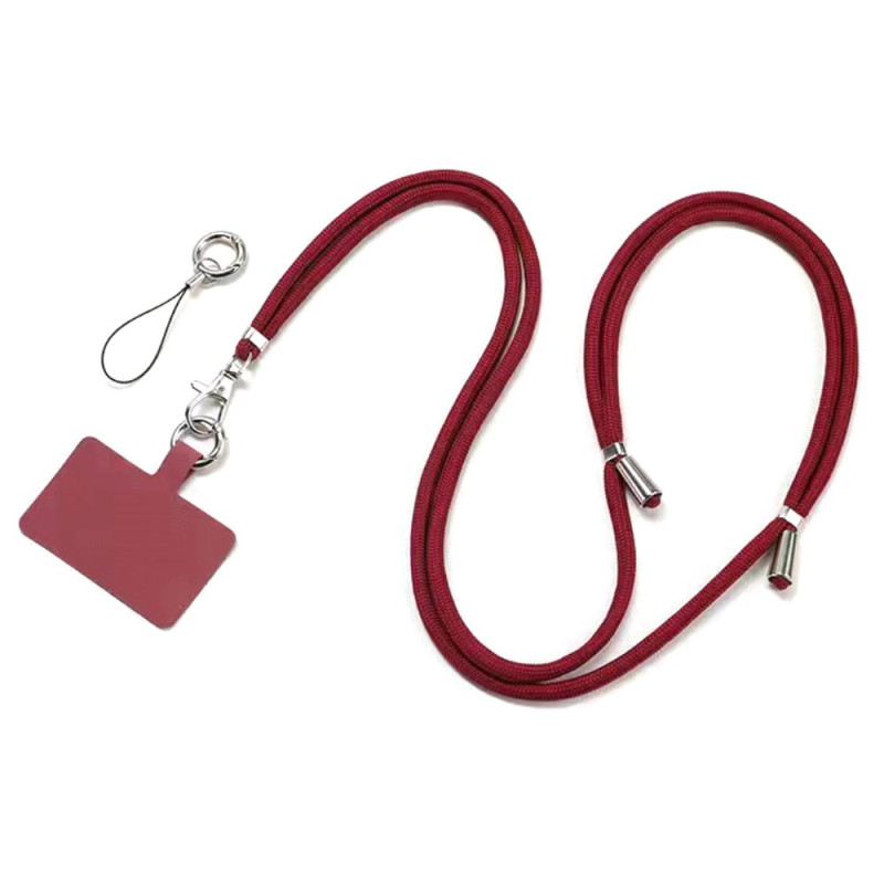 Cordon Tour de Cou Ajustable pour Téléphone avec Patch