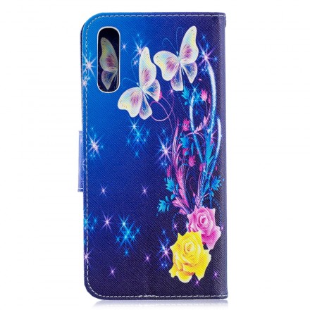 Housse Samsung Galaxy A70 Papillons Dorés Housse Samsung Galaxy A70 Papillons Dorés