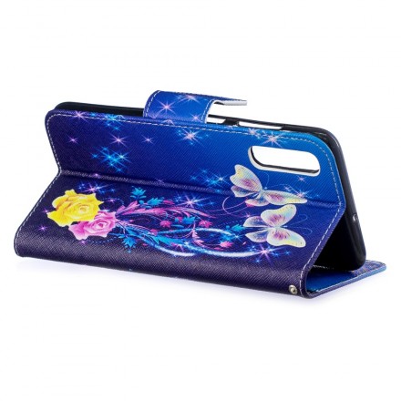 Housse Samsung Galaxy A70 Papillons Dorés Housse Samsung Galaxy A70 Papillons Dorés