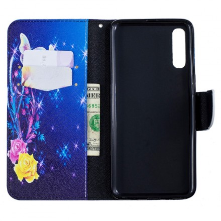 Housse Samsung Galaxy A70 Papillons Dorés Housse Samsung Galaxy A70 Papillons Dorés