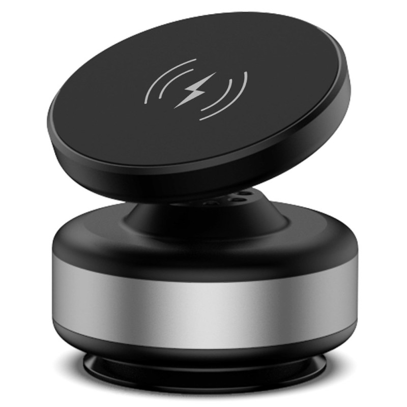 Support Voiture Magnétique 15W Rotatif 360° (Ventouse)