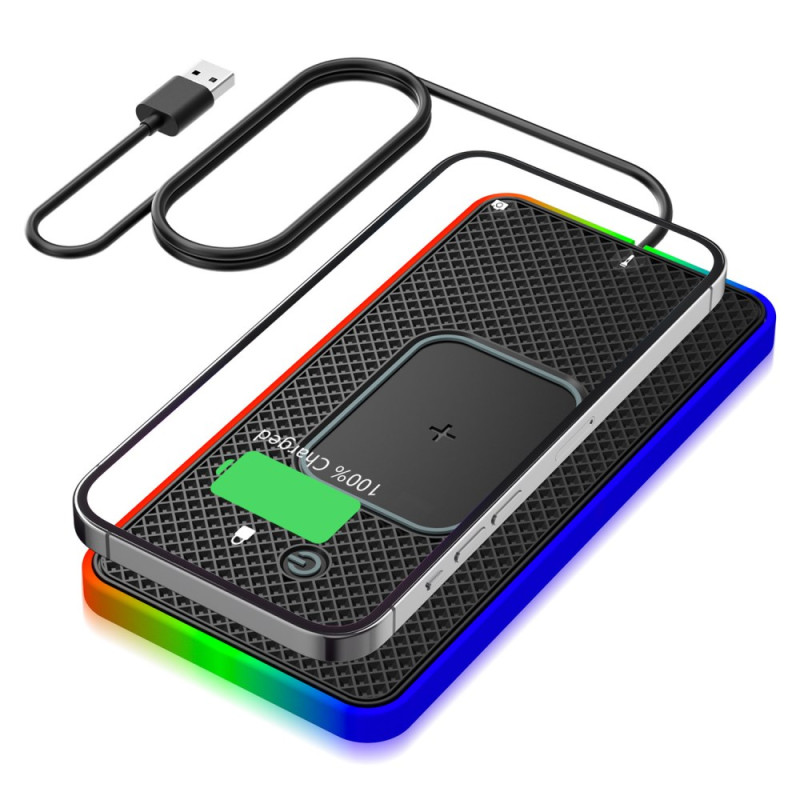 Chargeur Sans Fil RGB Voiture avec Contrôle Tactile