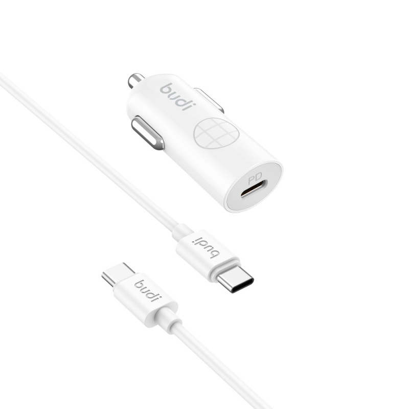 Chargeur Voiture USB-C 33W avec Câble Type-C 1,2m BUDI
