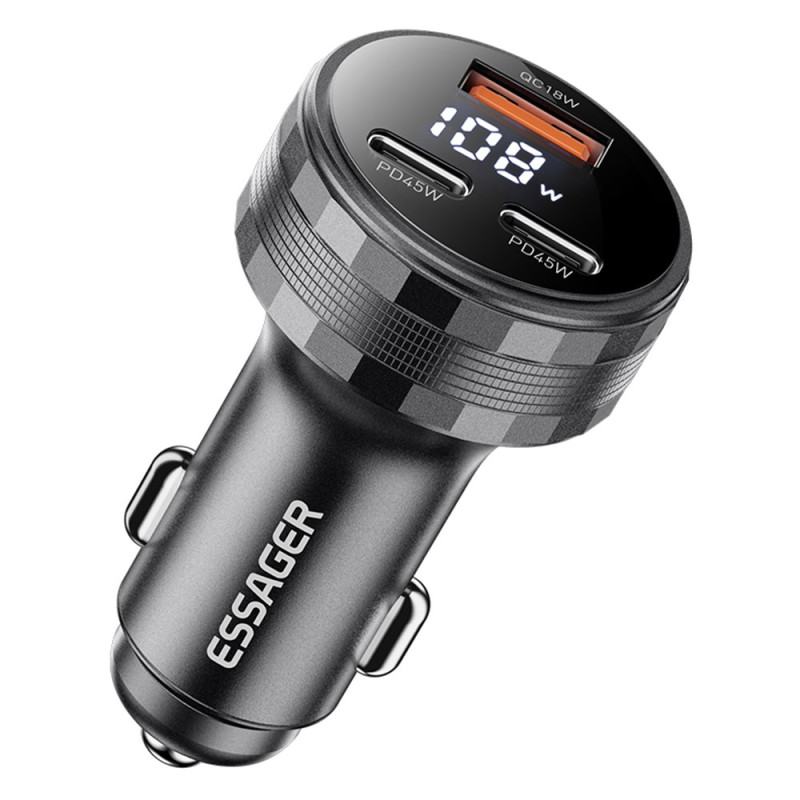 Chargeur Allume-Cigare 108W Rapide Double Port ESSAGER