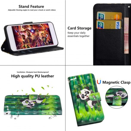 Housse Samsung Galaxy A70 Panda et Bambou Housse Samsung Galaxy A70 Panda et Bambou