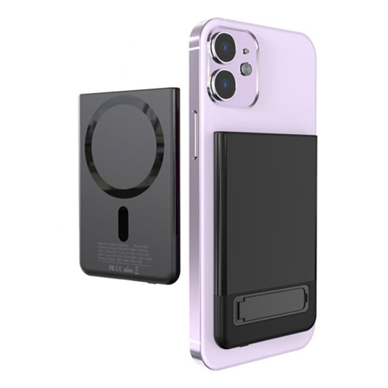 Batterie Externe Magnétique 15W avec Support - 5000mAh