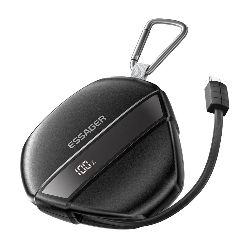 Batterie Externe 10000mAh 22.5W avec Câble Rétractable ESSAGER