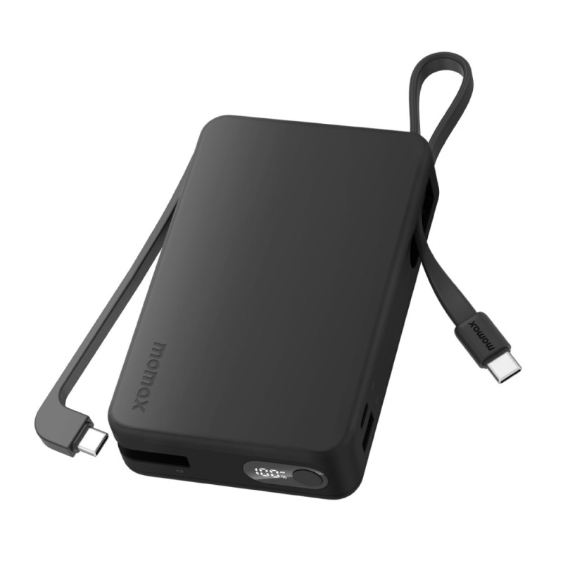 Batterie Externe 20000mAh 30W Câbles USB-C Intégrés MOMAX