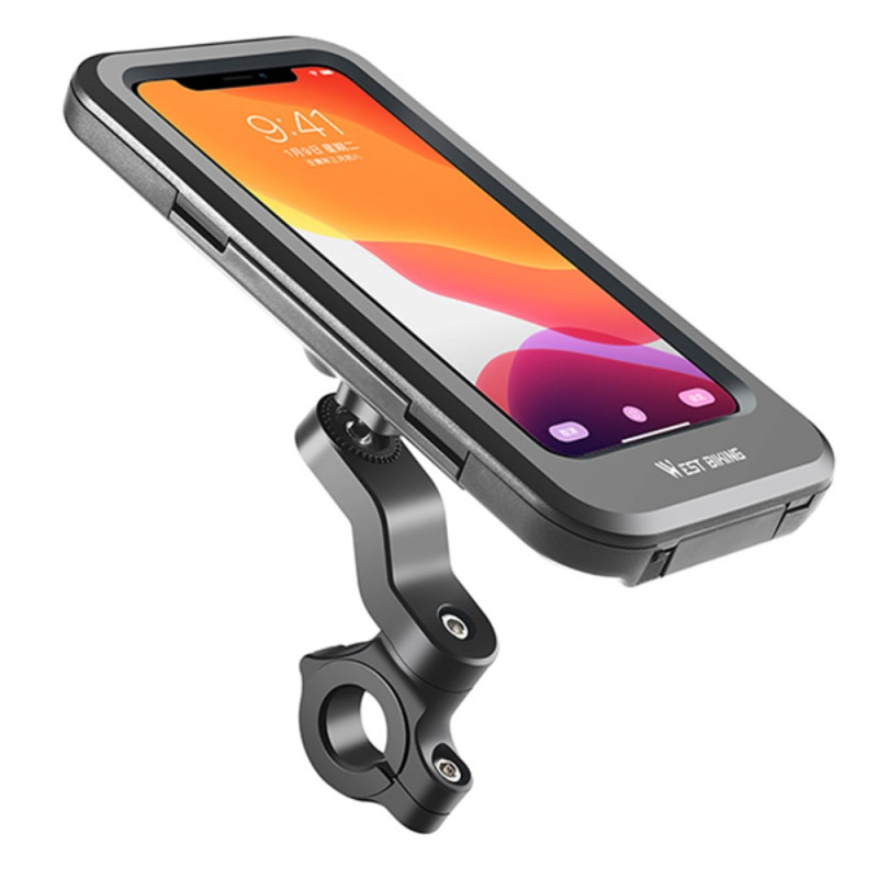 Support Téléphone Vélo/Moto Étanche pour Guidon WEST BIKING