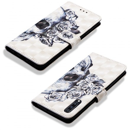 Housse Samsung Galaxy A70 Tête de Mort Fleurie Housse Samsung Galaxy A70 Tête de Mort Fleurie