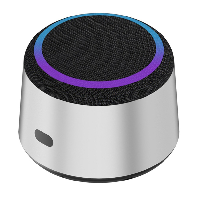 Enceinte Bluetooth TWS avec Lumière RGB & Station de Charge Sans Fil 15W