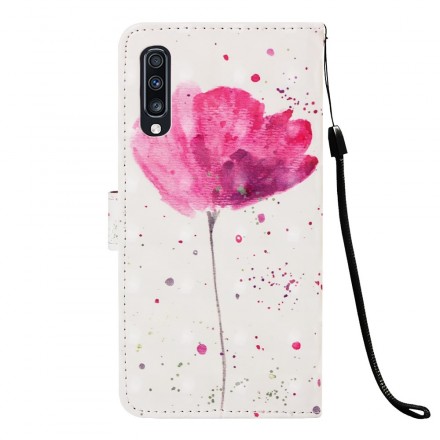 Housse Samsung Galaxy A70 Coquelicot Aquarelle