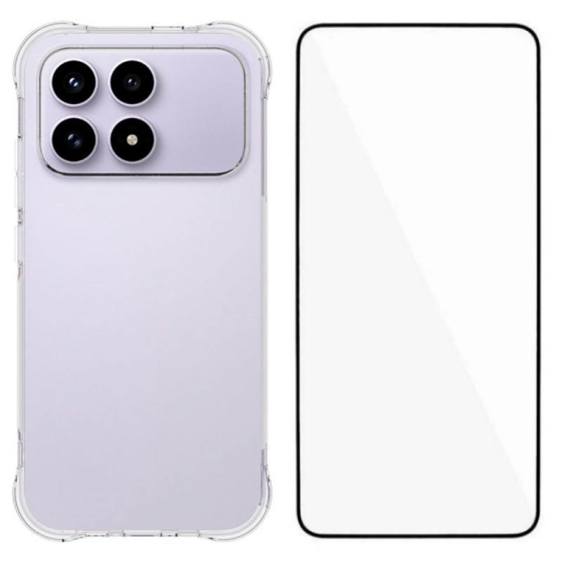 Coque Poco F8 Pro Transparente Renforcée avec Protecteur Écran