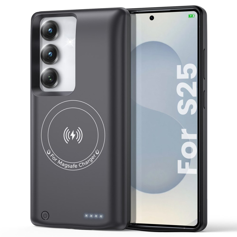 Coque Batterie Externe 10000mAh pour Samsung Galaxy S25 / S24 avec Fixation Magnétique