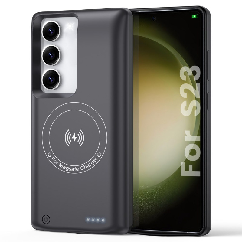 Coque Batterie Externe 10000mAh pour Samsung Galaxy S23 / S22 5G avec Fixation Magnétique
