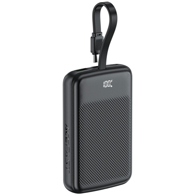 Batterie Externe 10000mAh Charge Rapide avec Câble Type-C Intégré ACEFAST