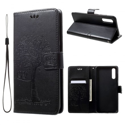 Housse Samsung Galaxy A70 Arbre et Hiboux à Lanière Housse Samsung Galaxy A70 Arbre et Hiboux à Lanière