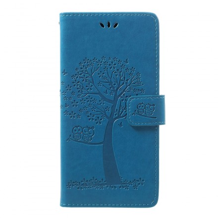 Housse Samsung Galaxy A70 Arbre et Hiboux à Lanière