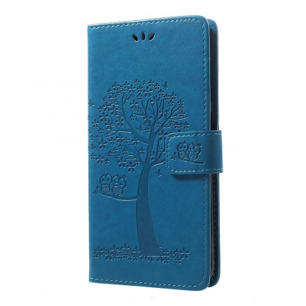 Housse Samsung Galaxy A70 Arbre et Hiboux à Lanière