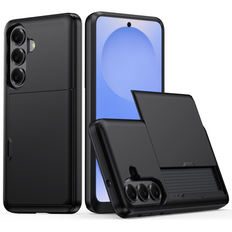 Coque Samsung Galaxy S26 Porte-Cartes Effet Métal