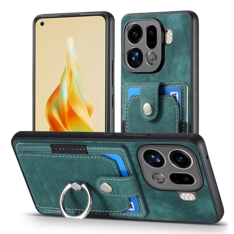 Coque Oppo Find X9 Pro Porte-Cartes et Anneau